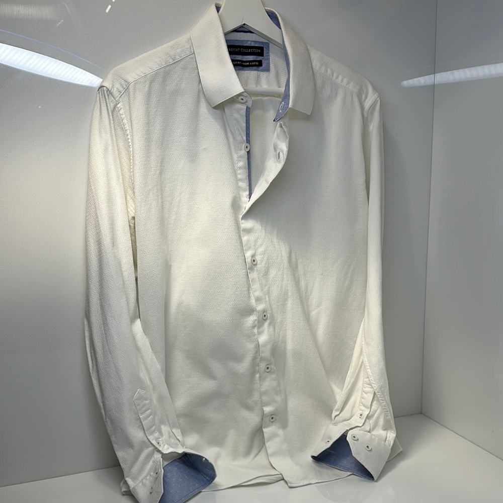 Report Collection White Casual Button Down Shirt